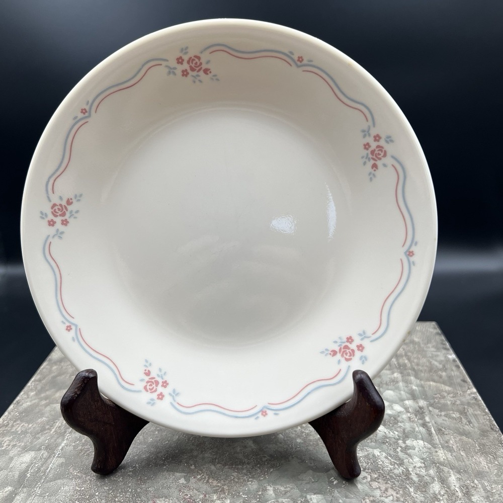 Vintage Corelle English Breakfast Bread Plates 6.75" Pink Rose Set of 4 EUC - Picture 1 of 9